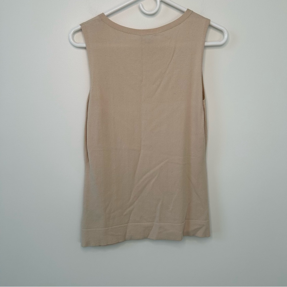 NWT Lafayette 148 beige tank top size Medium - Picture 2 of 9